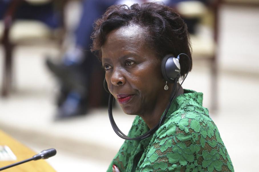 La Secrétaire générale de l'Organisation internationale de la Francophonie Louise Mushikiwabo, lors d'une session de travail du G5 Sahel en juin 2020 en Mauritanie (image d'illustration) Ludovic Marin